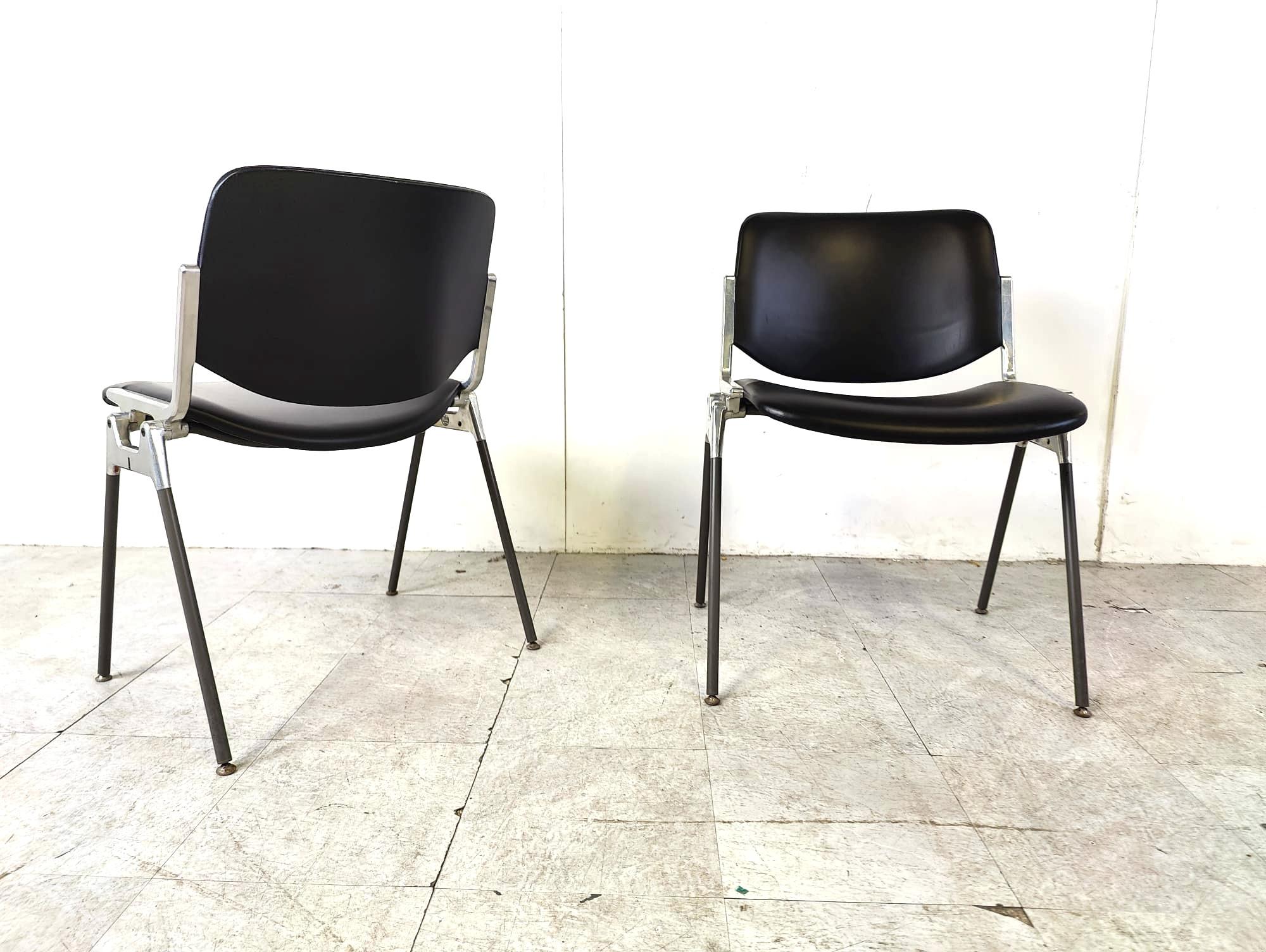 Italian Vintage DSC 106 Side Chairs by Giancarlo Piretti for Castelli For Sale