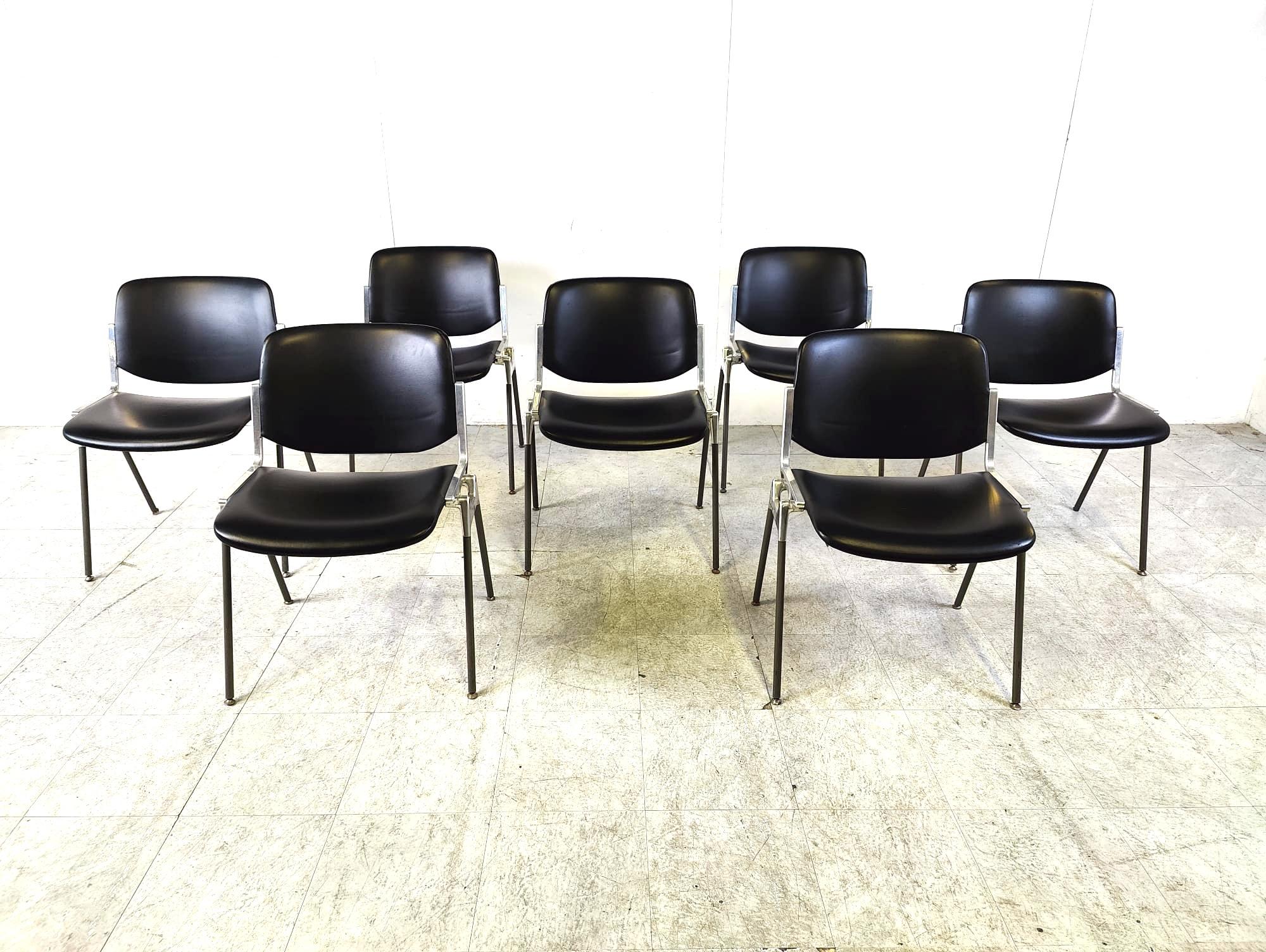 Late 20th Century Vintage DSC 106 Side Chairs by Giancarlo Piretti for Castelli For Sale