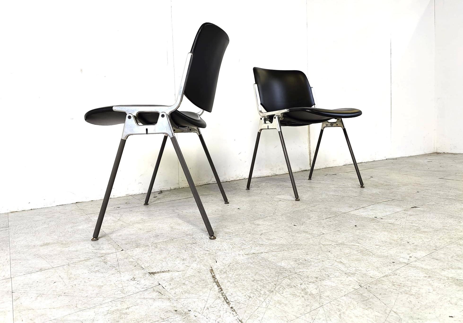 Metal Vintage DSC 106 Side Chairs by Giancarlo Piretti for Castelli For Sale