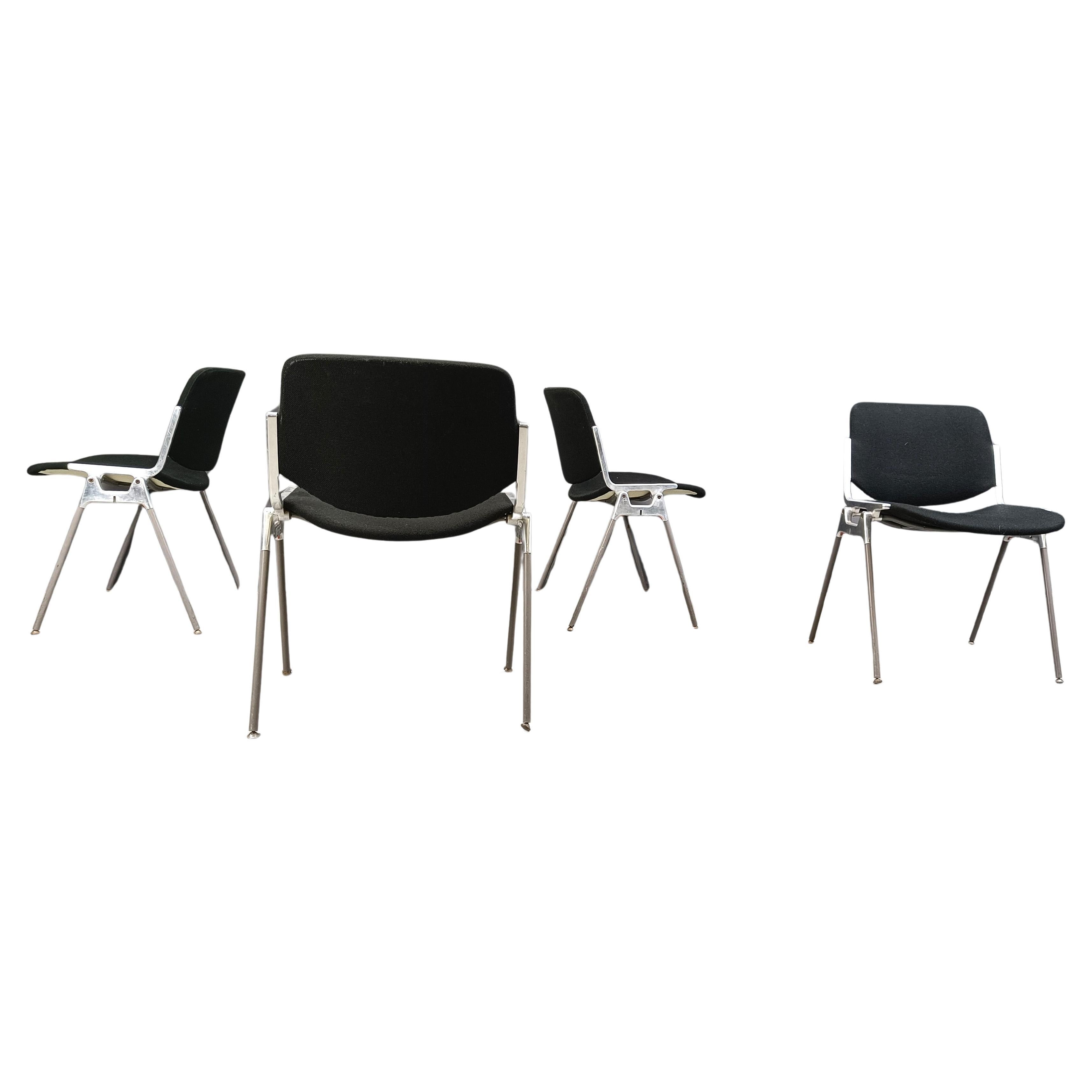 Vintage Dsc 106 Side Chairs By Giancarlo Piretti For Castelli, Set Of 4
