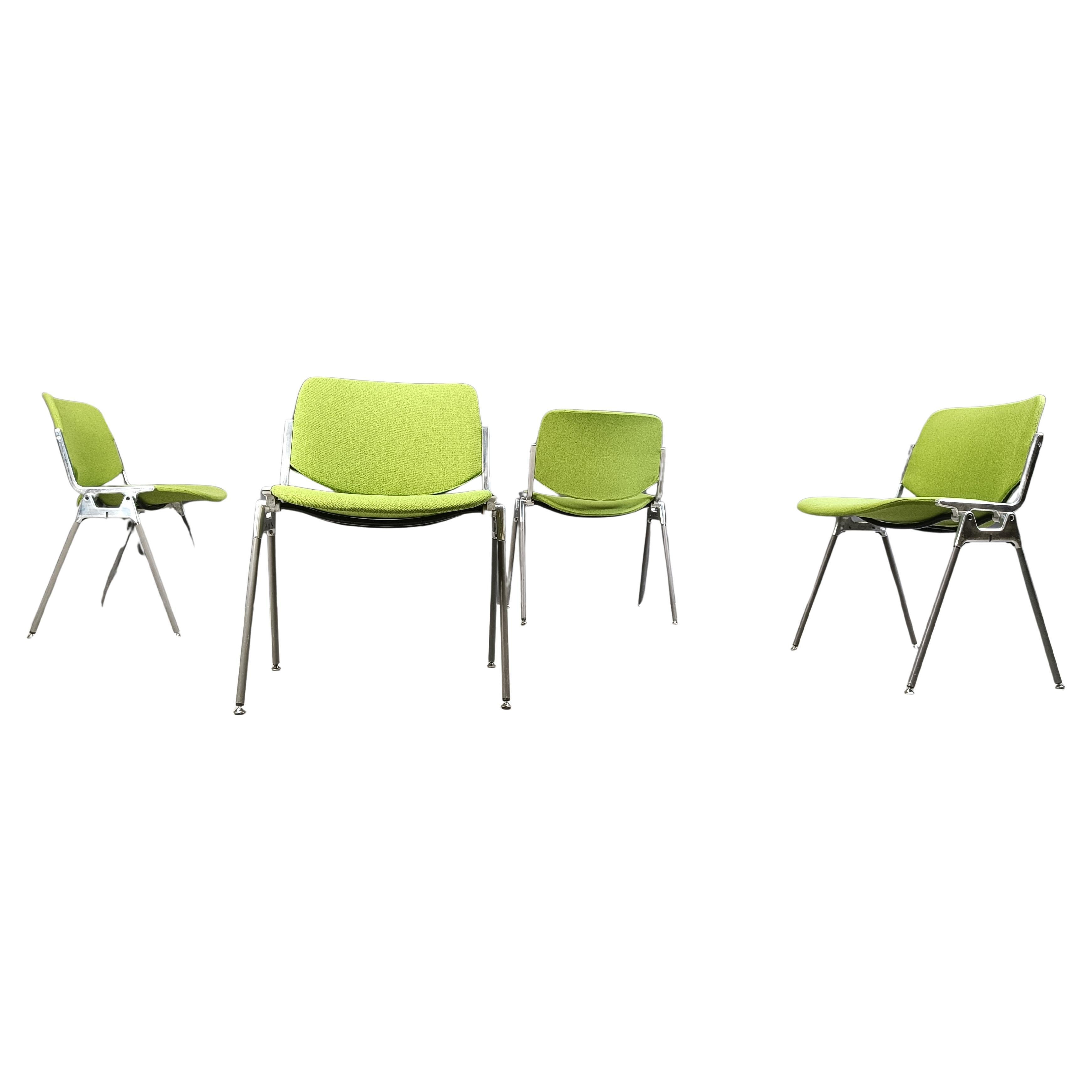 Vintage Dsc 106 Side Chairs By Giancarlo Piretti For Castelli, Set Of 4