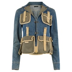 Vintage Dsquared Multi Pocket Cargo-Stil Jacke