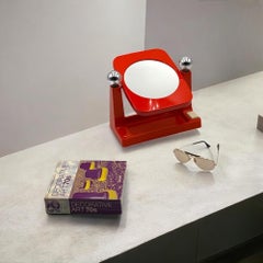 Vintage Dual Vanity Mirror with Lights by Schott Space Age Decor 1970s