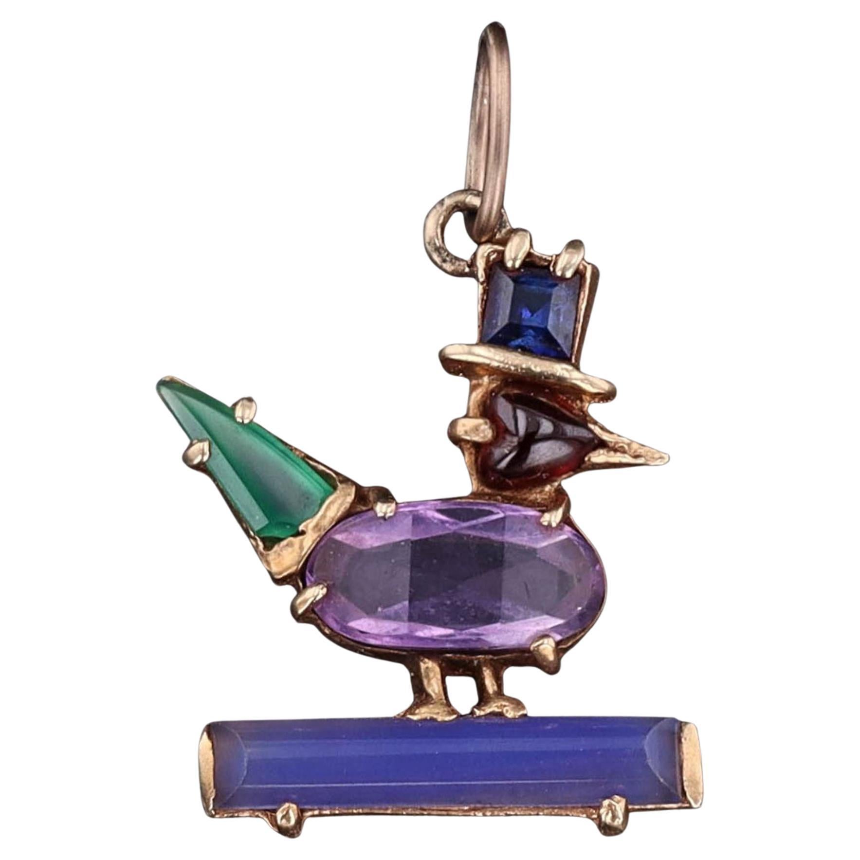 Vintage Duck Charm of 14k Gold