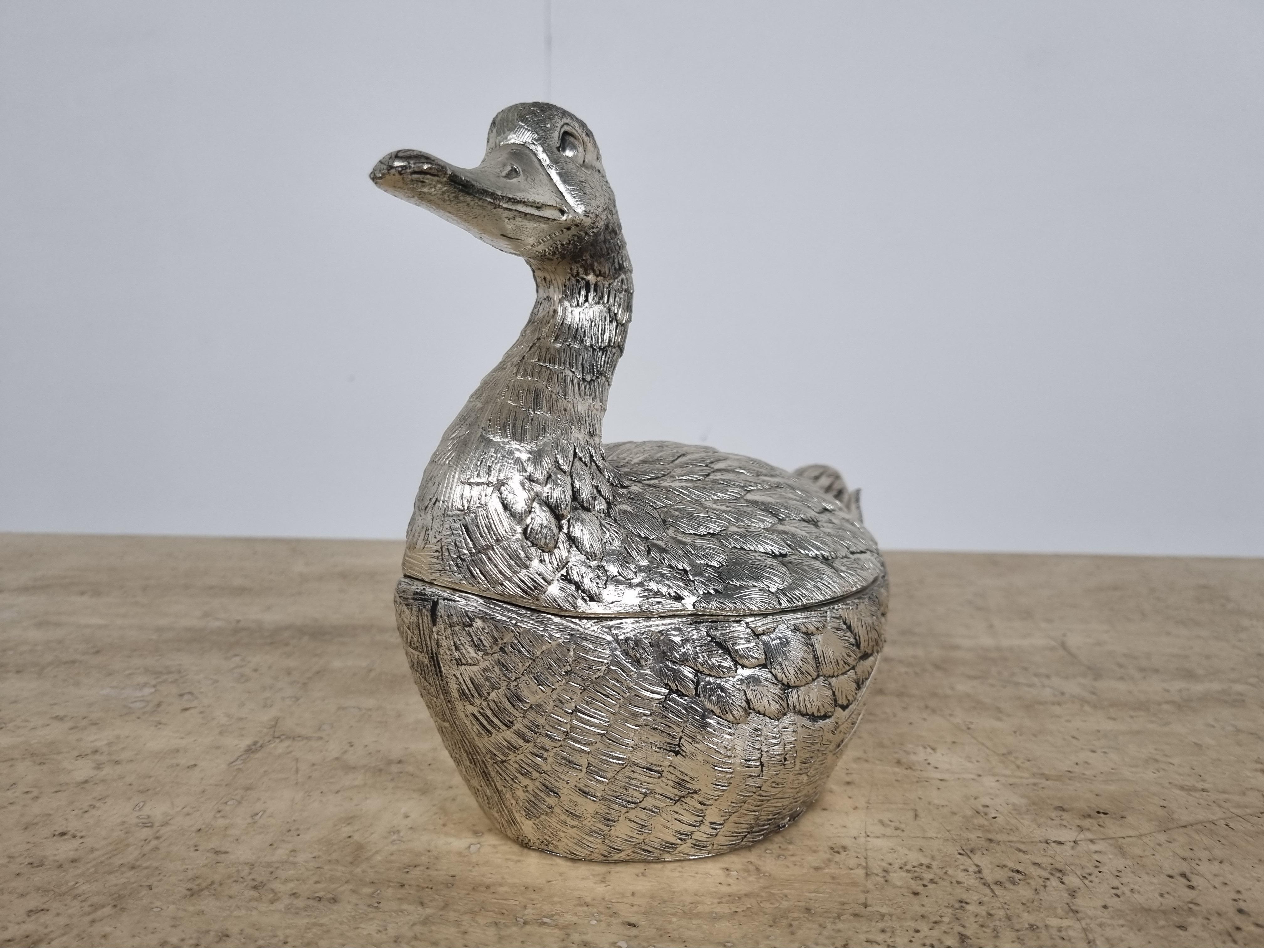 Italian Vintage Duck Ice Bucket by Mauro Manetti, 1960s For Sale