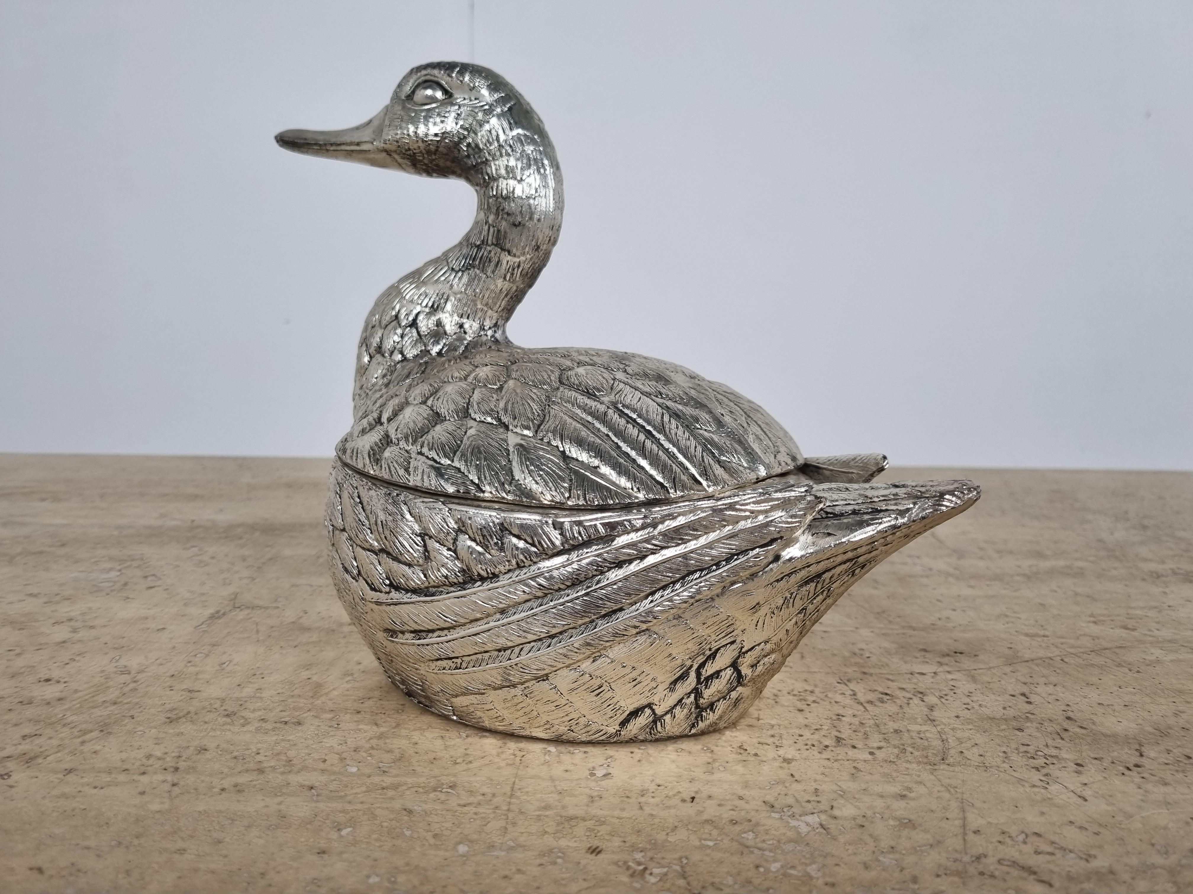 Vintage Duck Ice Bucket by Mauro Manetti, 1960s In Excellent Condition For Sale In HEVERLEE, BE