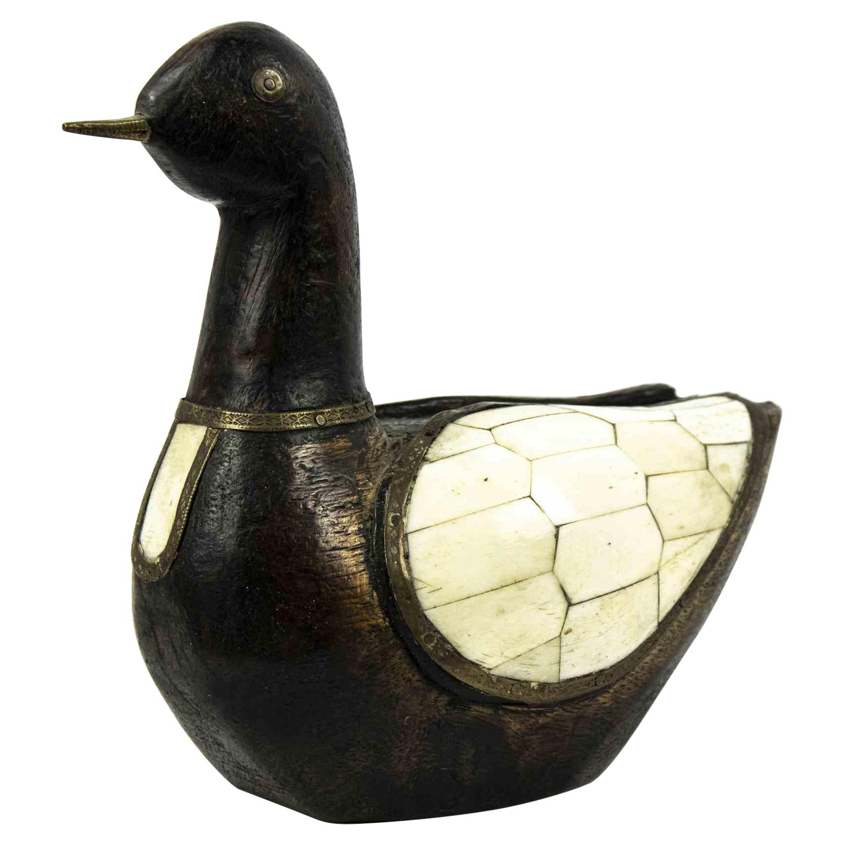 Vintage Duck Sculpture, Mid-20th Century