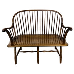 Vintage Duckloe & Bros. Windsor Style Cherry Bench