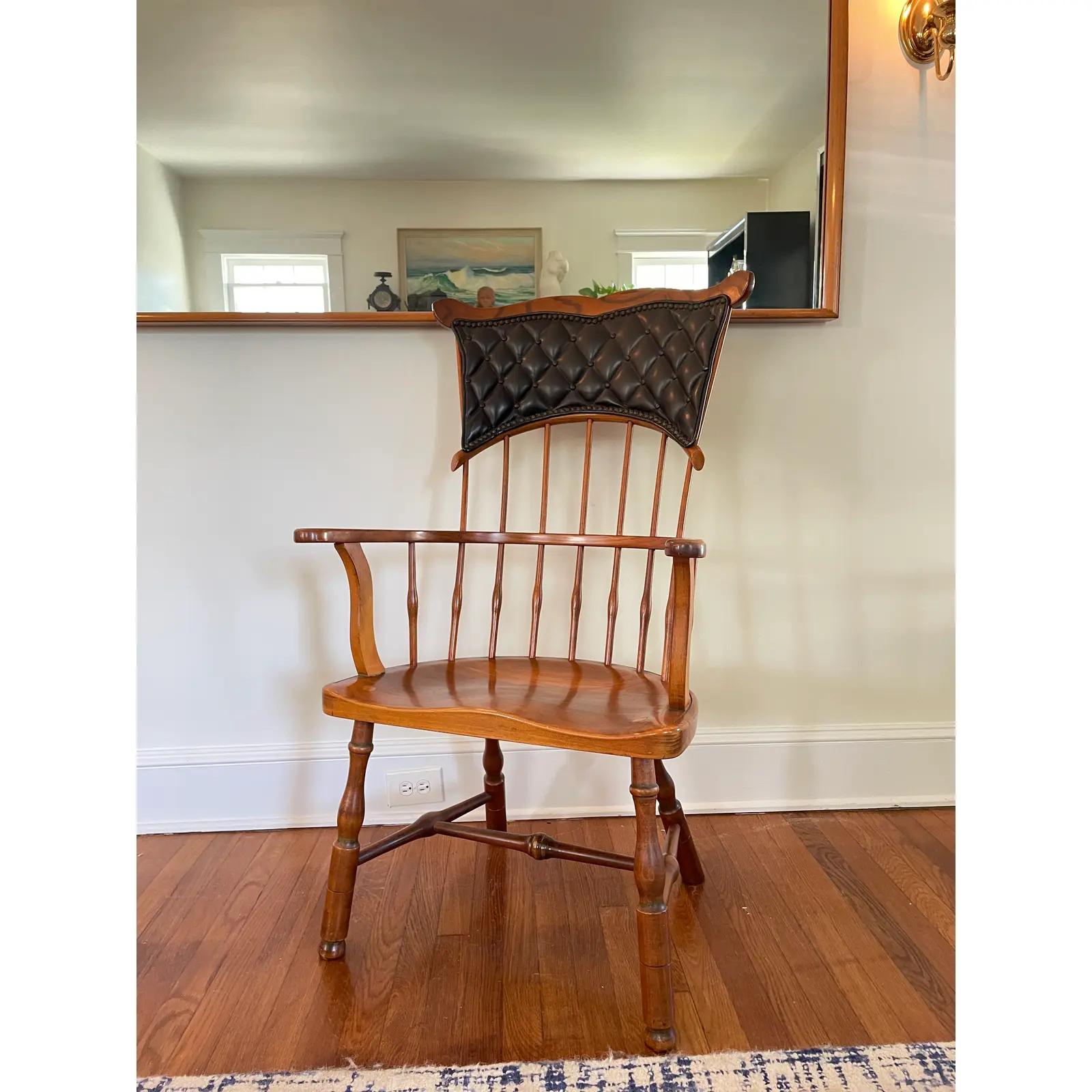 North American Vintage Duckloe Windsor Chair Mystic Seaport For Sale
