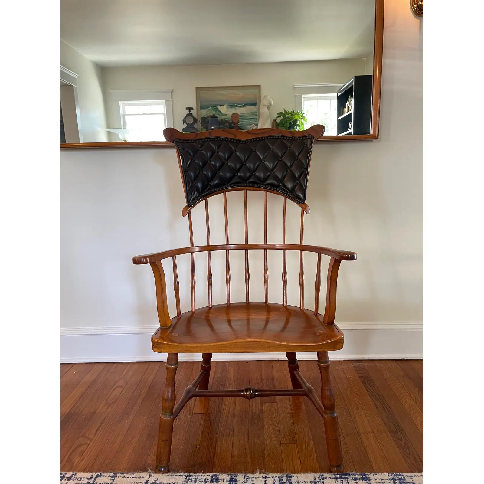 Vintage Duckloe Windsor Chair Mystic Seaport In Good Condition For Sale In W Allenhurst, NJ