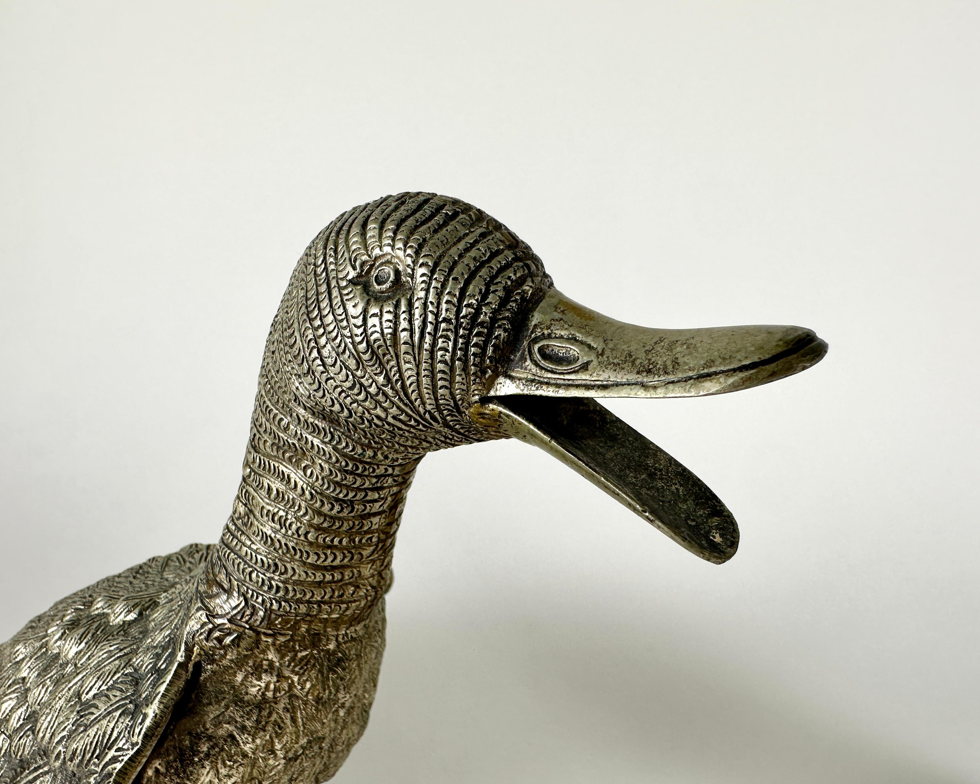 Belga Figurine di anatre d'epoca in ottone Mid-Century Modern Home Decor, Set, Belgio, anni '60 in vendita