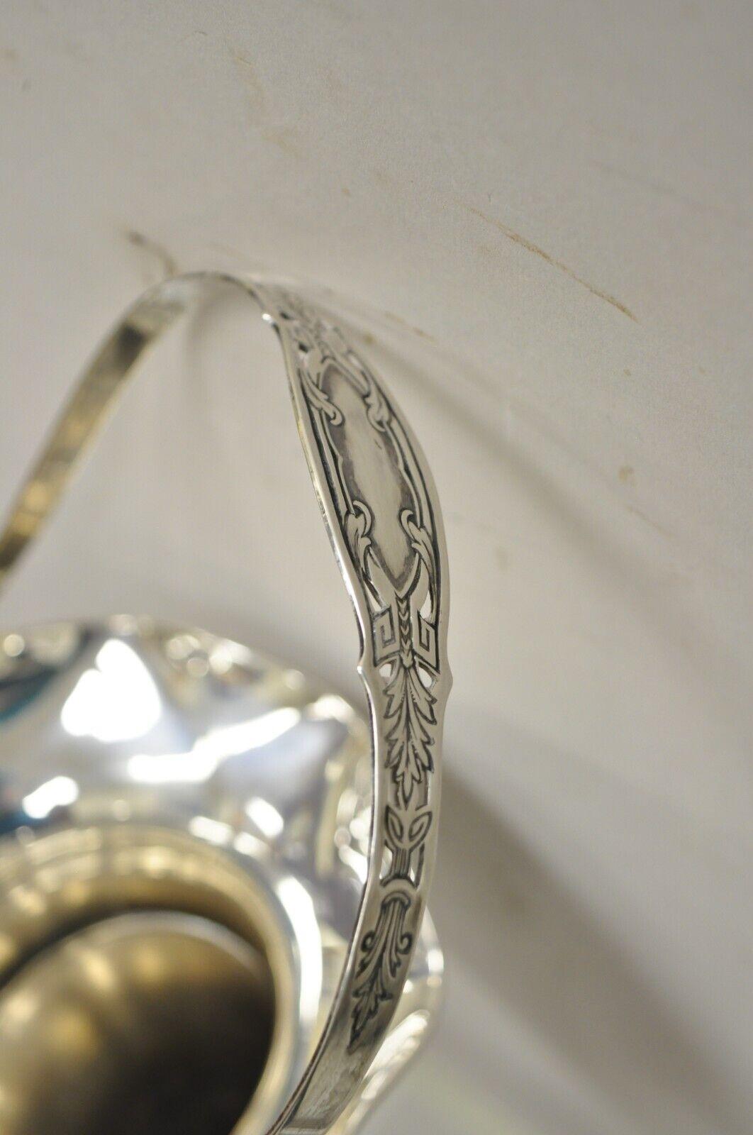 Regency Vintage Dulin & Martin Weighted Sterling Silver Fluted Trumpet Vase For Sale