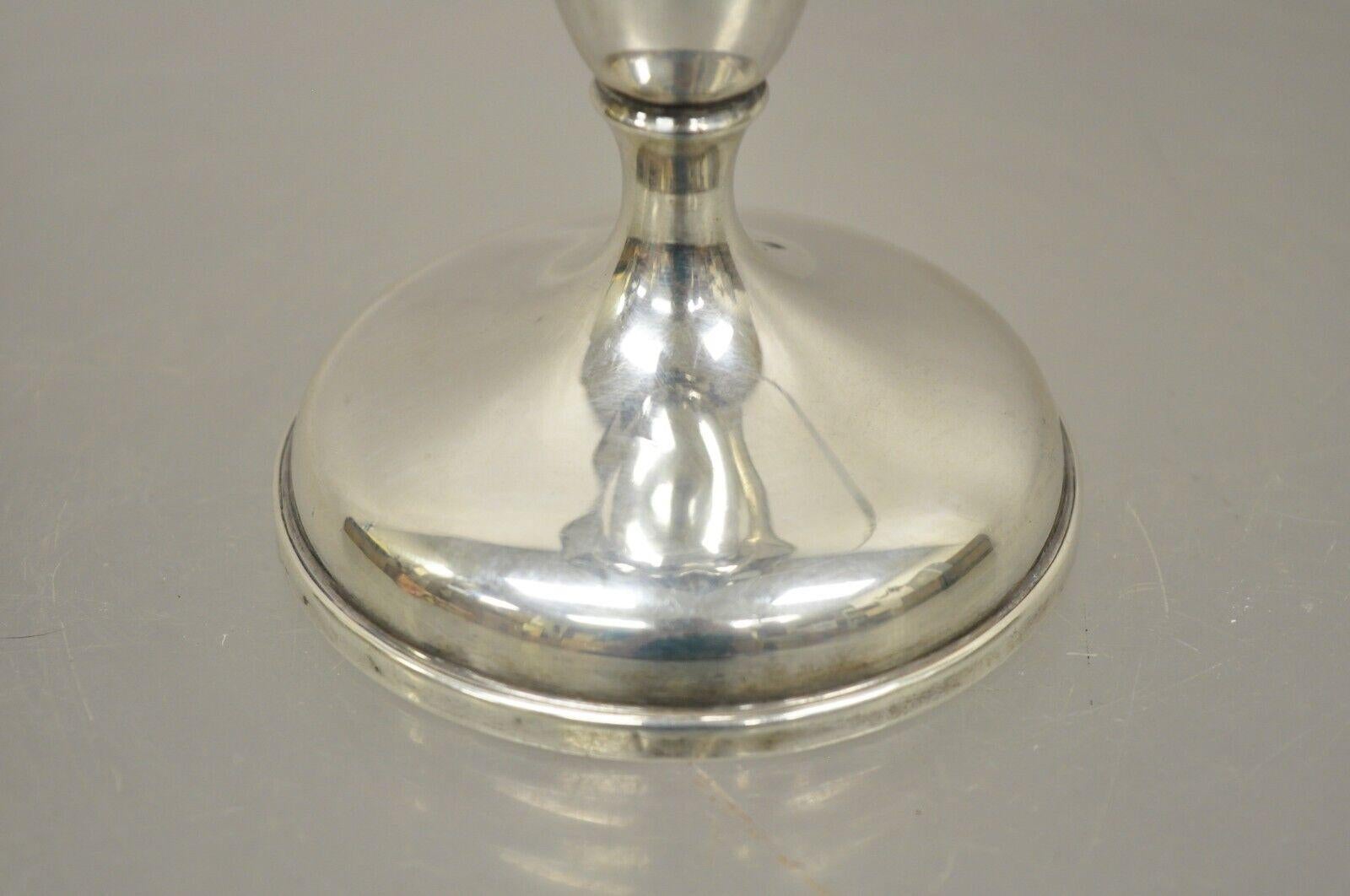 Vintage Dulin & Martin Weighted Sterling Silver Fluted Trumpet Vase For Sale 1