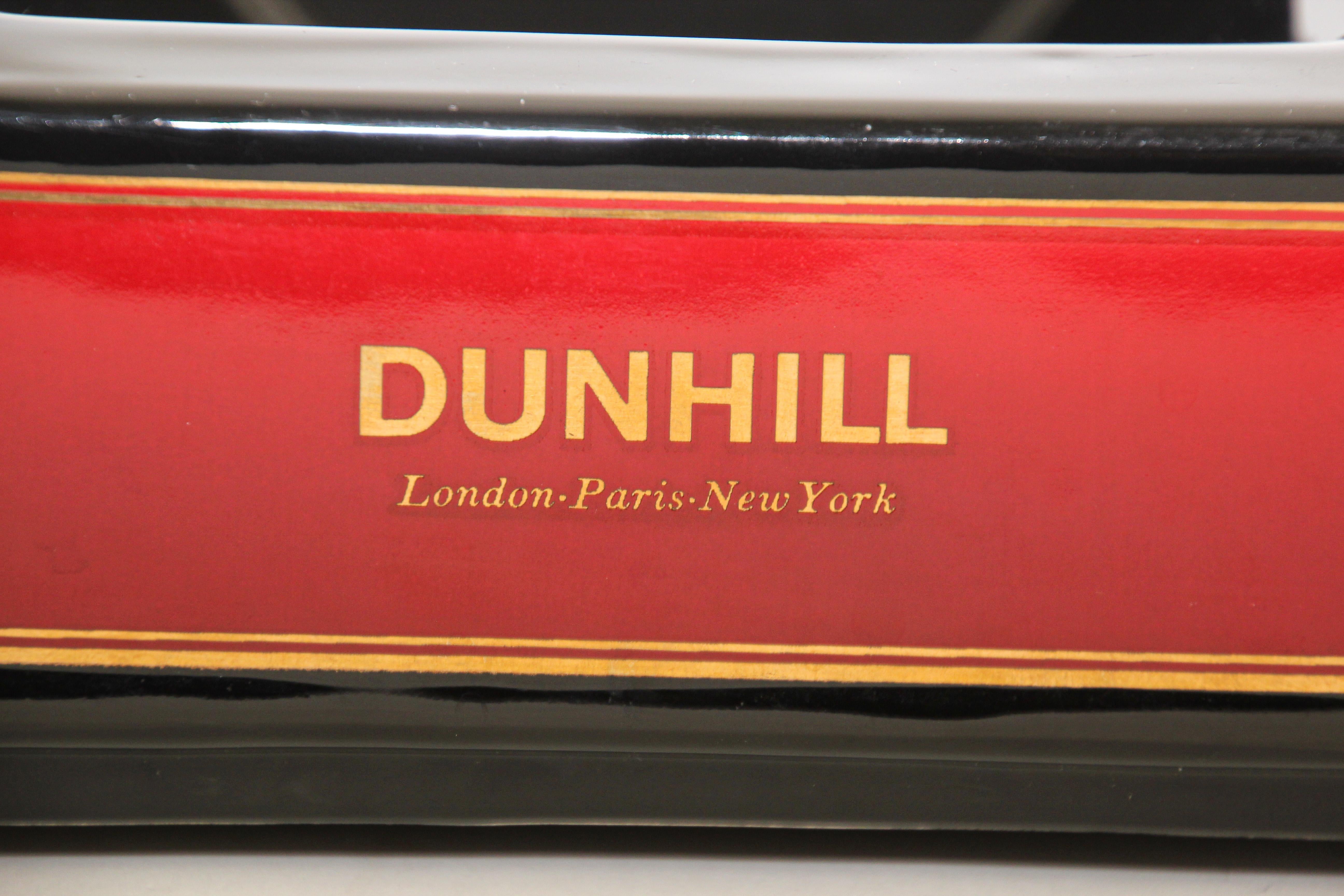 Vintage Dunhil Cigar Ashtray England Black and Red, Collectible 3
