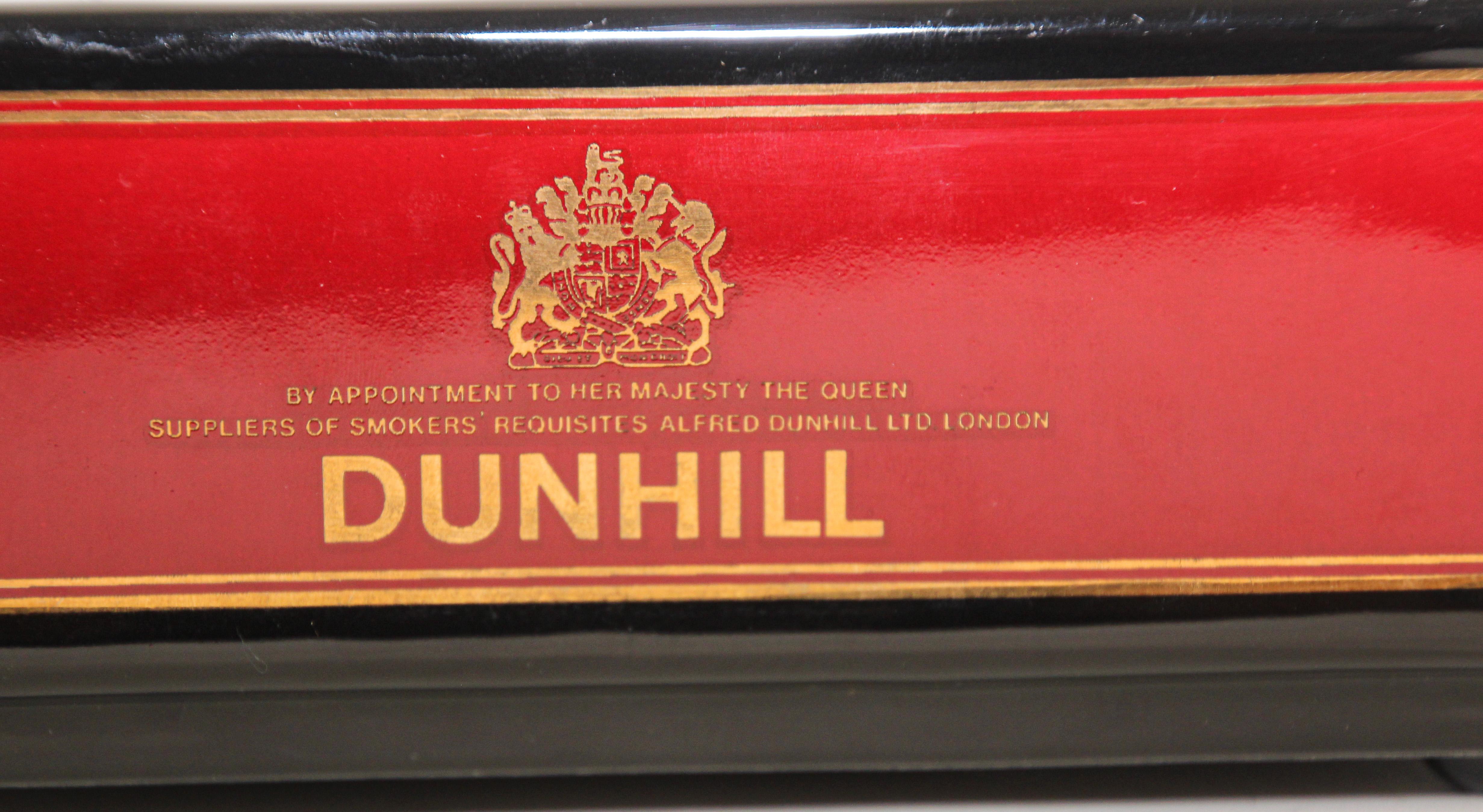 Hand-Crafted Vintage Dunhil Cigar Ashtray England Black and Red, Collectible