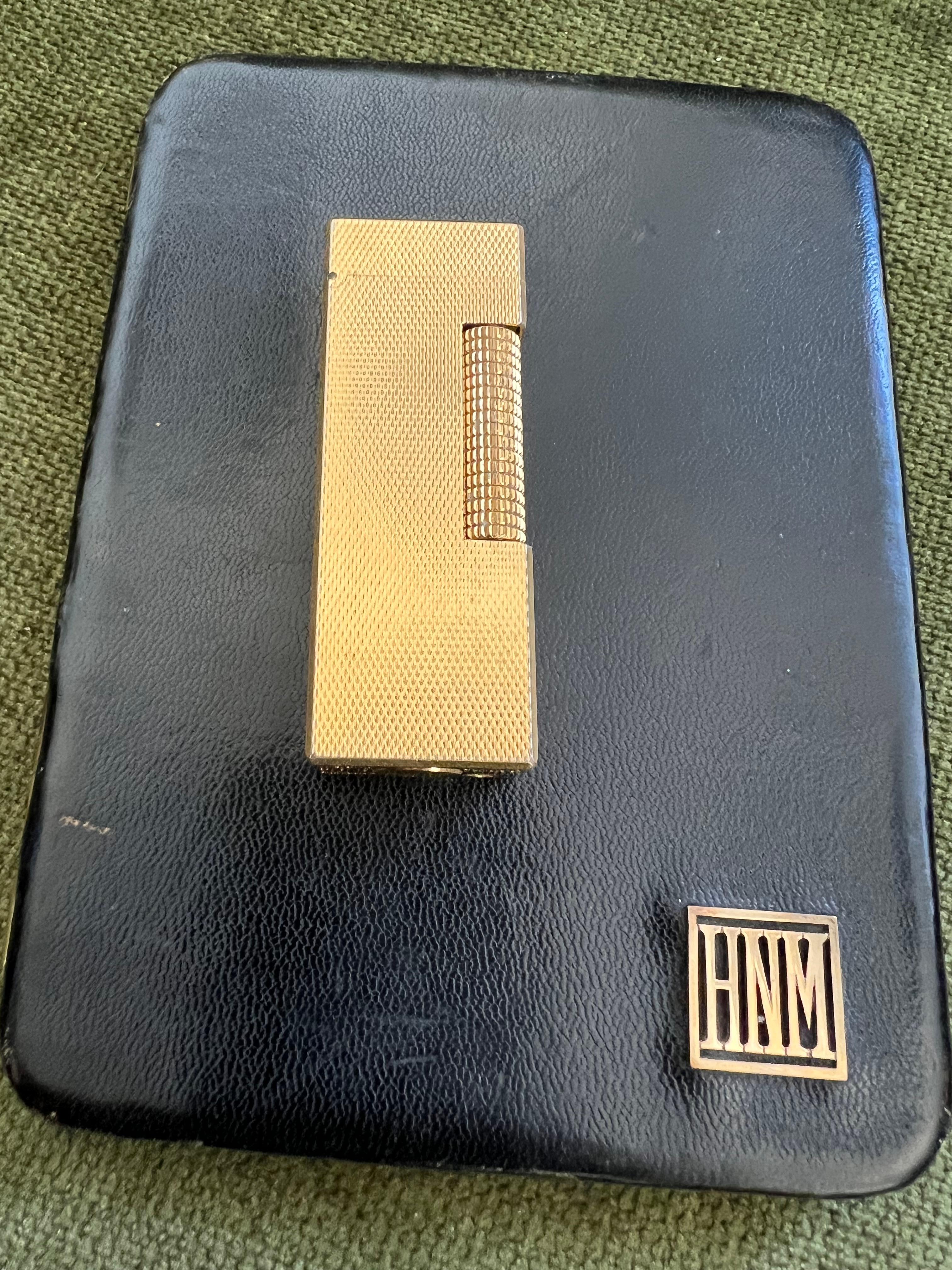 Vintage Dunhill Cigarette Case, Lighter & Tie Clip & Heritage Cufflinks Set For Sale 7