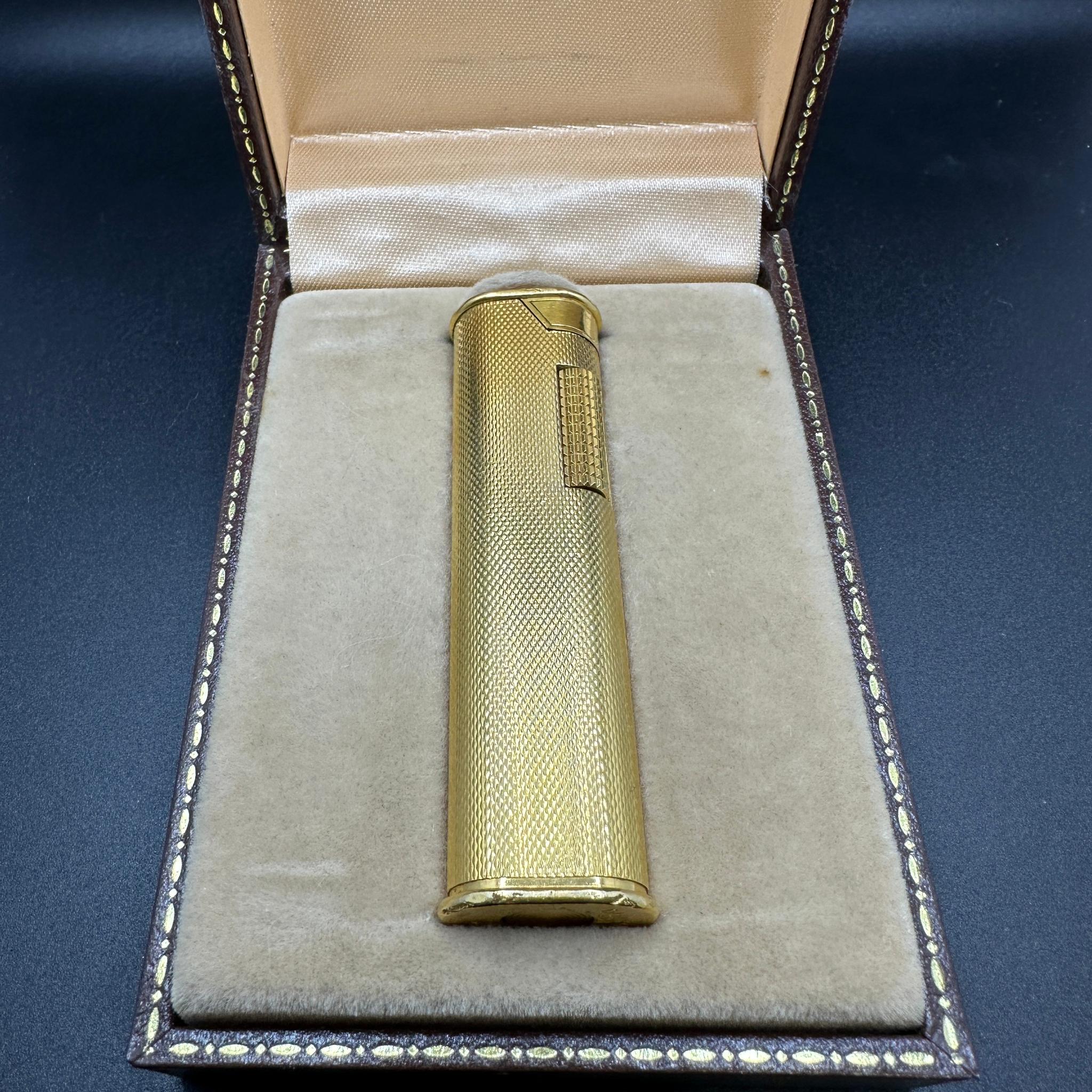 Encendedor Vintage Dunhill Gold Plated Evening Slim Art Decó en venta