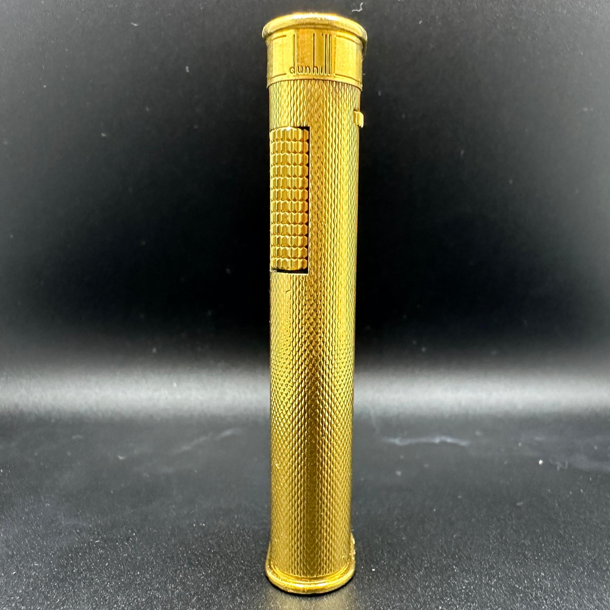 Vintage Dunhill Gold Plated Evening Slim Lighter In Excellent Condition For Sale In New York, NY
