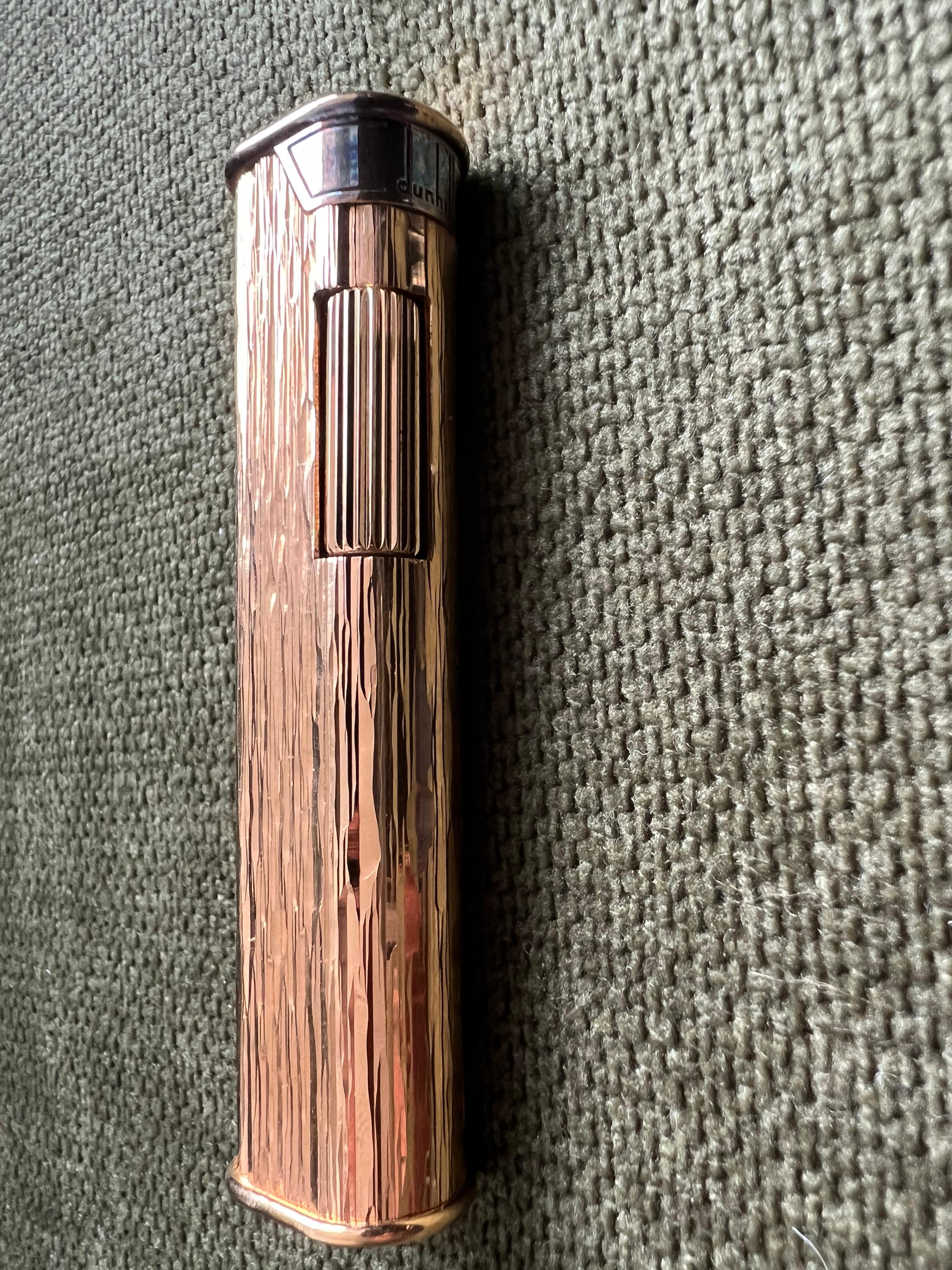Dunhill Vergoldetes James Bond-Abend-Smokingleuchter mit Etui, Vintage 2