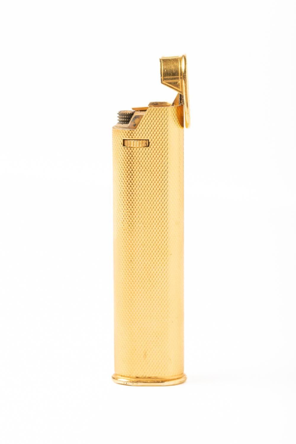 Vintage Dunhill Gold Plated Slim Lighter In Good Condition In Portland, England