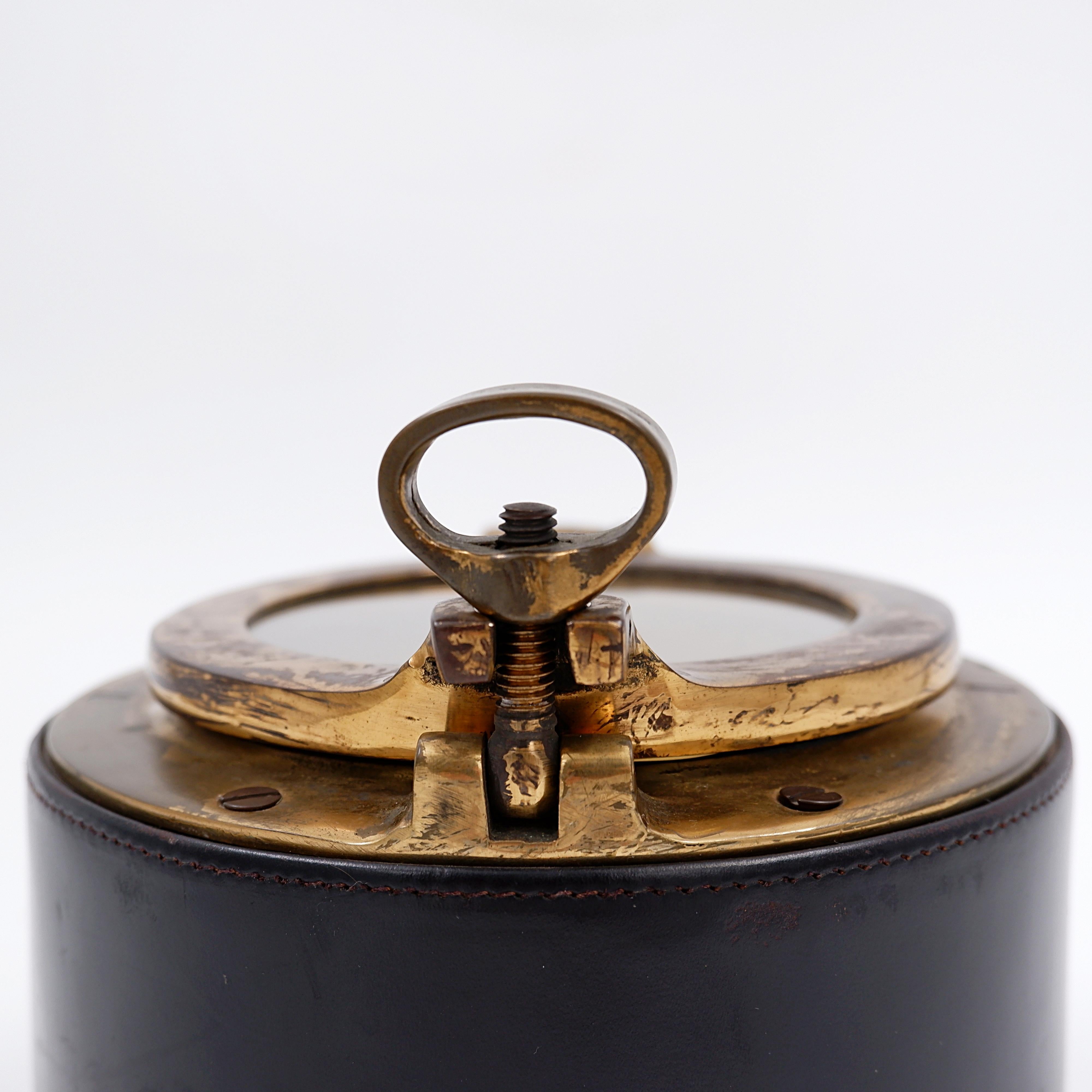 Humidor per sigari Dunhill d'epoca in pelle e ottone, anni '60 in vendita 8