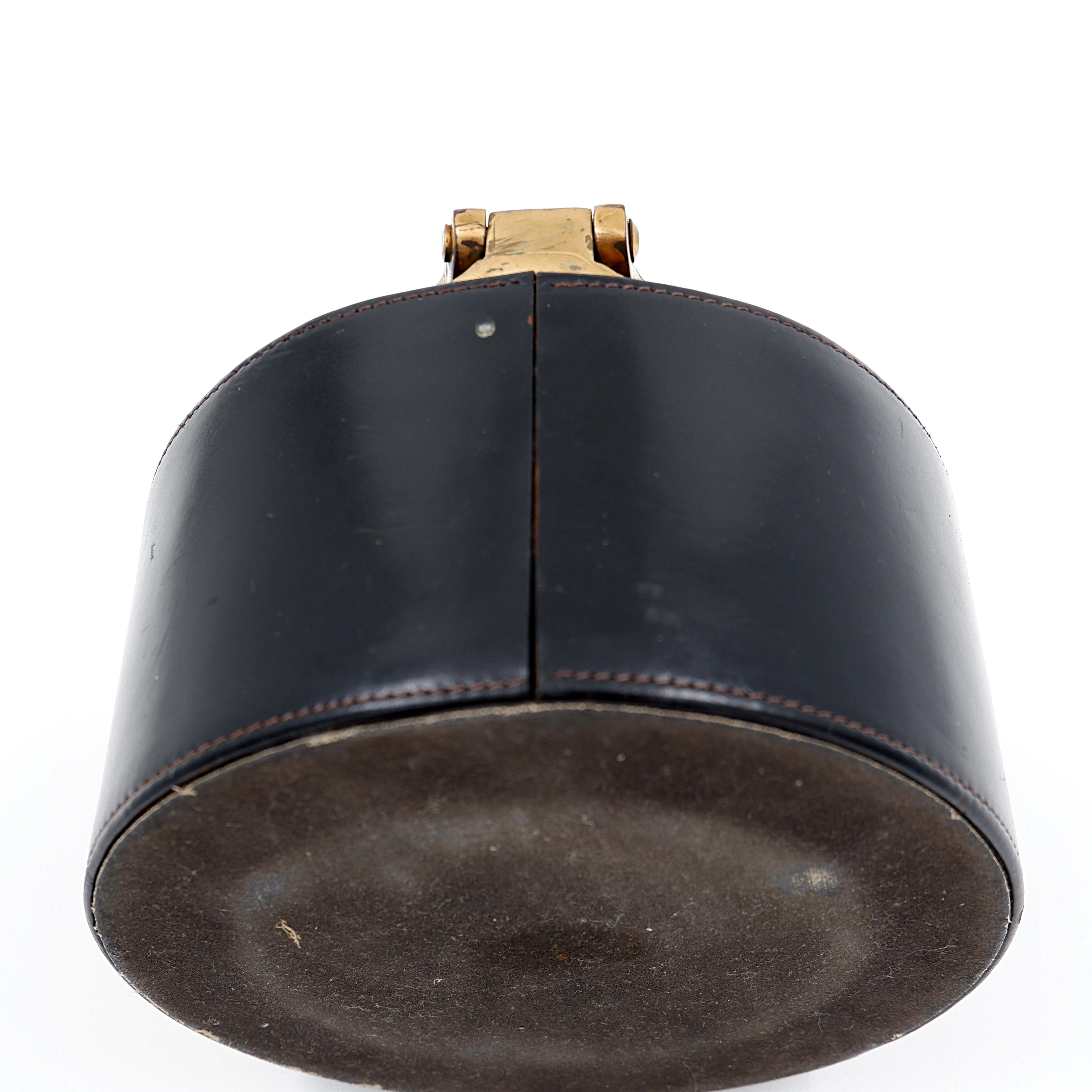 Humidor per sigari Dunhill d'epoca in pelle e ottone, anni '60 in vendita 11