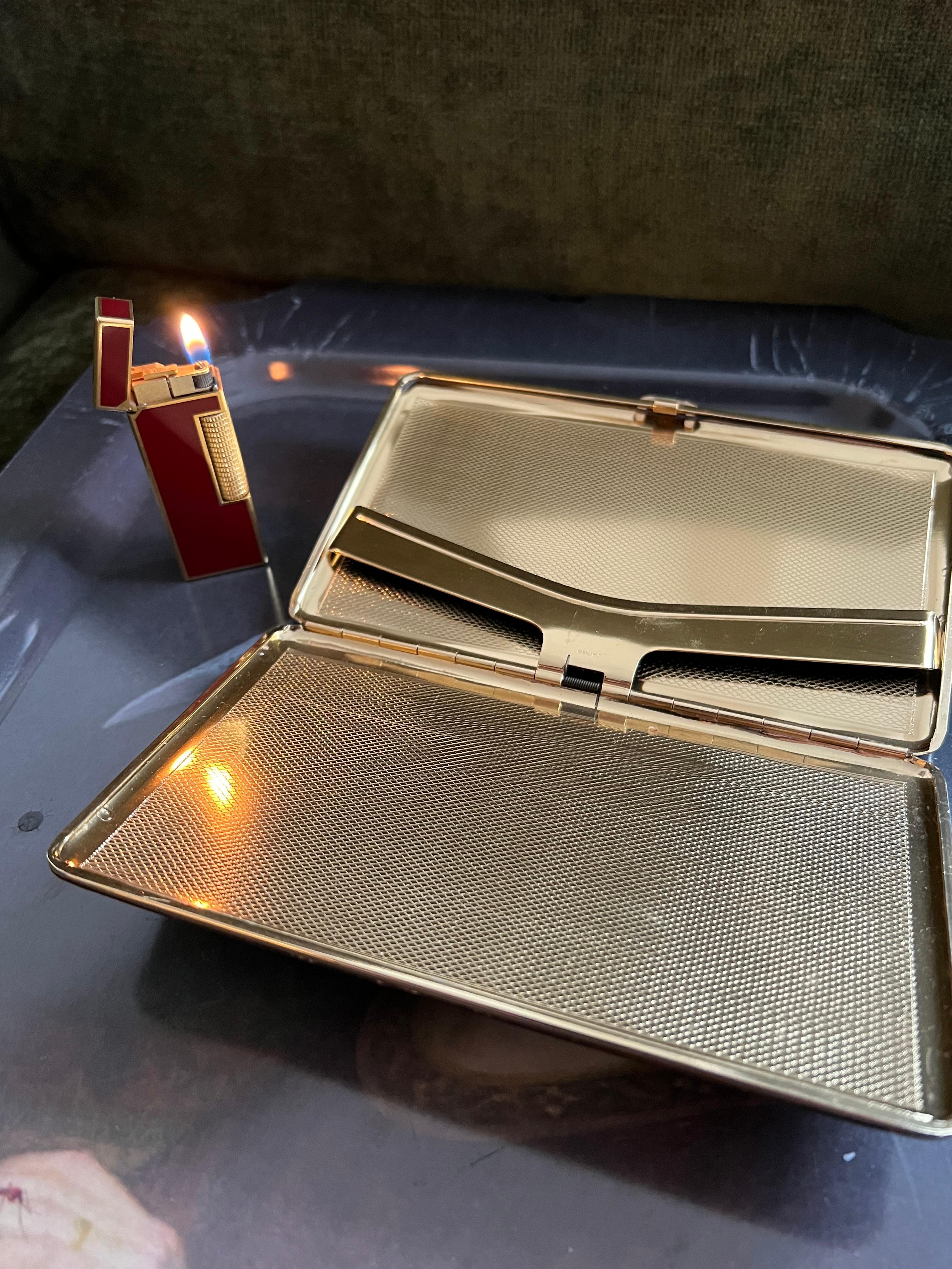 Art Deco Vintage Dunhill Lighter and Cigarette Case Gift Set