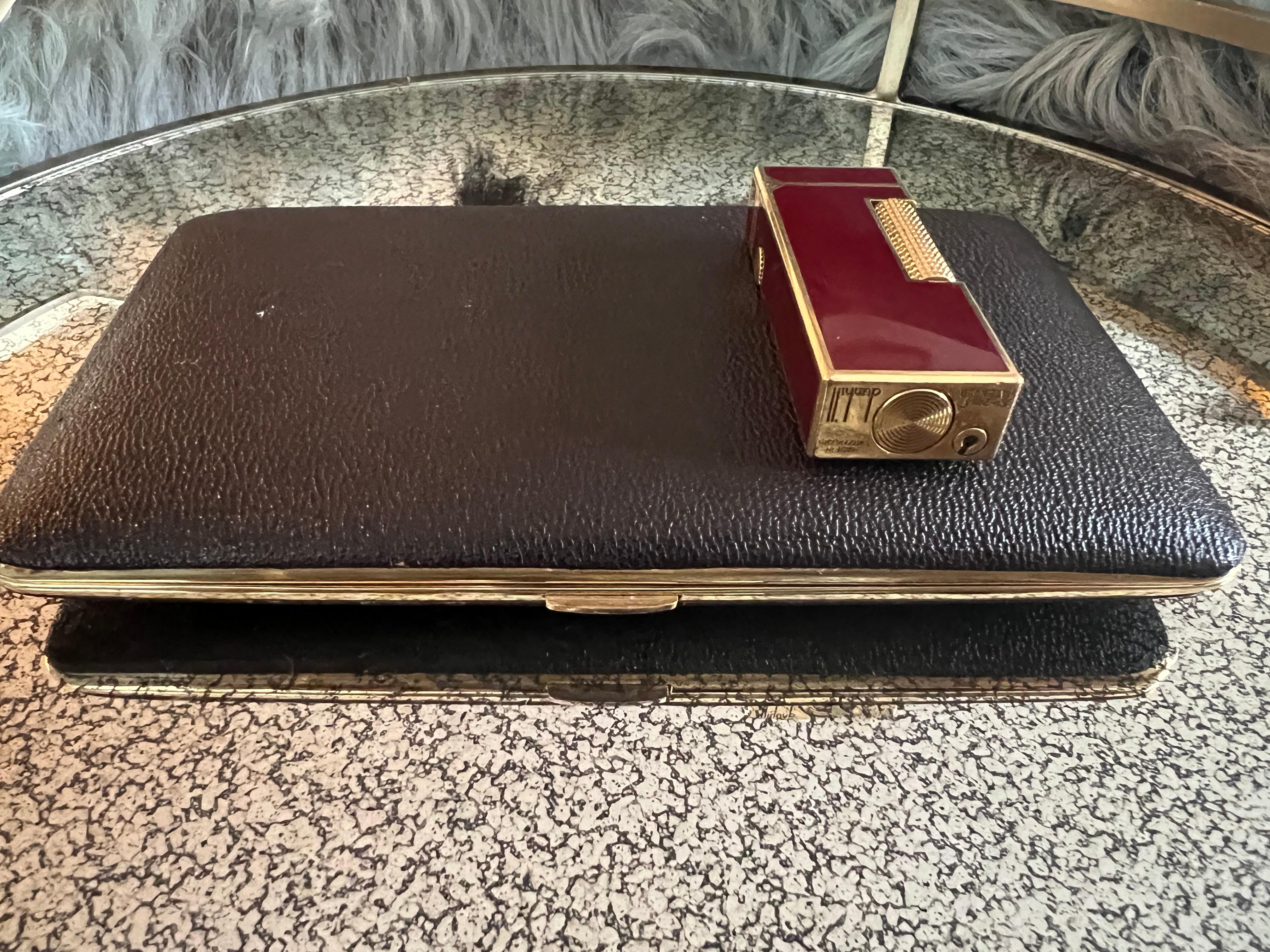 Women's or Men's Vintage Dunhill Lighter and Cigarette Case Gift Set