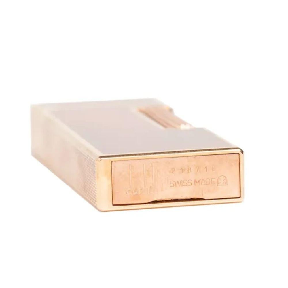 Vintage Dunhill London Gold Plated S Lighter Rollagas 2