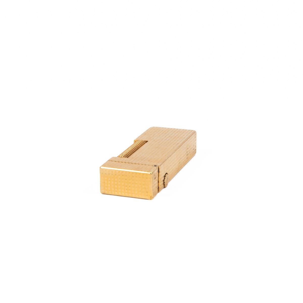 Vintage DUNHILL Rollagas Leuchte im Vintage-Stil mit Diamantschliff, vergoldet, 1980er Jahre für Damen oder Herren