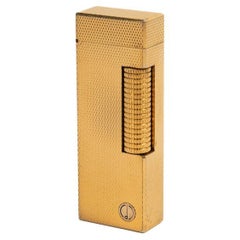 Vintage DUNHILL Rollagas Leuchte im Vintage-Stil mit Diamantschliff, vergoldet, 1980er Jahre
