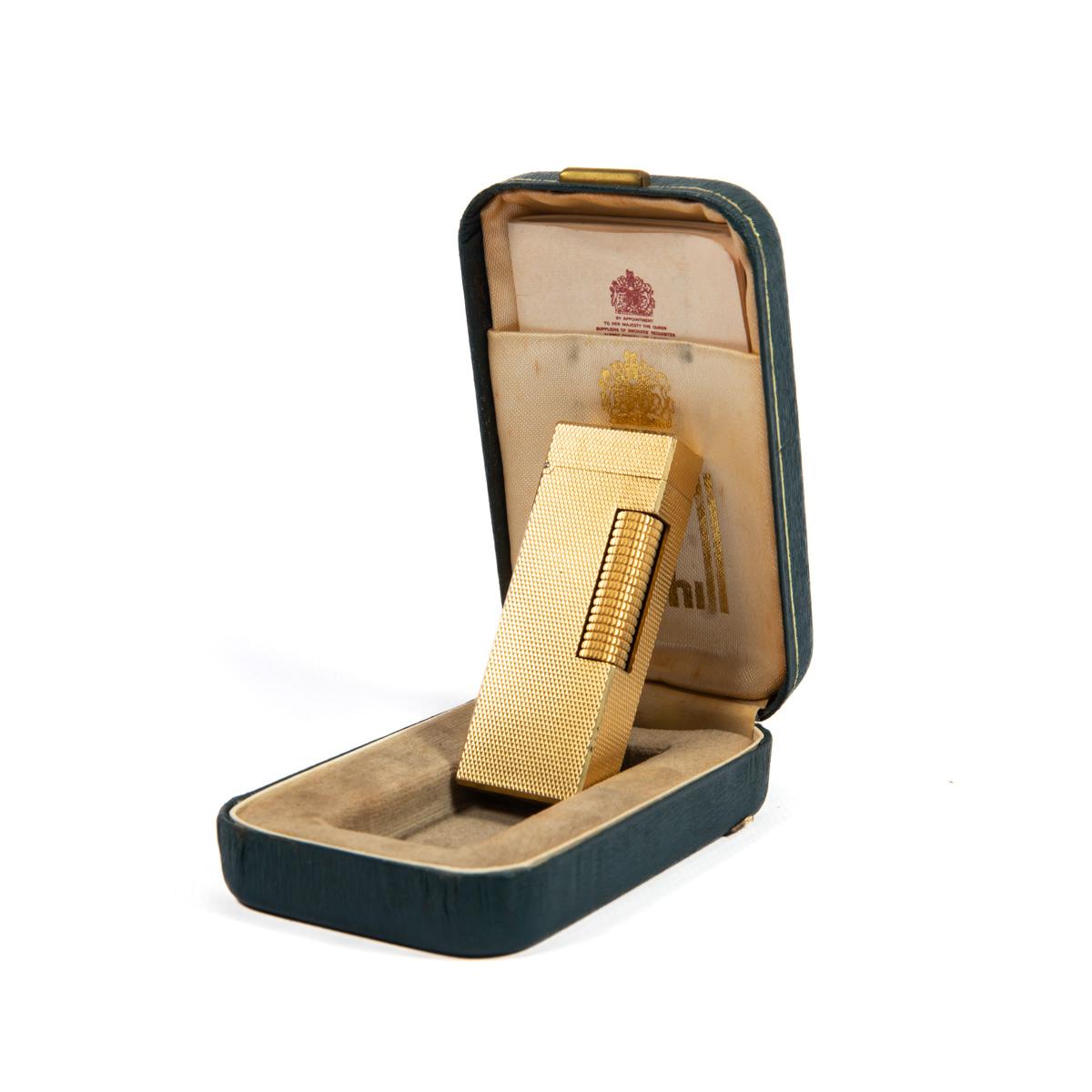 Vintage Dunhill Rollagas lighter Gold Plated In Box 1970s

The iconic Dunhill name is known for quality, well-made cigarette lighters and other smoking implements. The company’s origin can be traced to Alfred Dunhill opening his first tobacco shop
