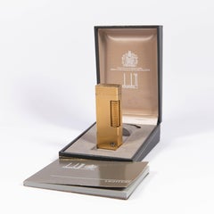 Vintage DUNHILL Rollagas Lighter Gold Plated in Box 1980s