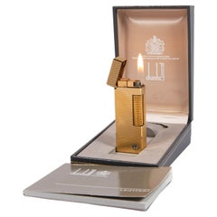 Vintage DUNHILL Rollagas Lighter Gold Plated in Box 1980s