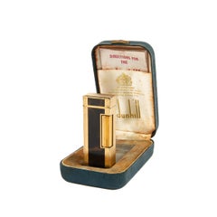Vintage DUNHILL Rollagas lighter Lacquered Gold Plated In Box 1970s