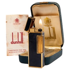 Vintage DUNHILL Rollagas Lighter Lapis Lazuli Lacquered in Box 1978 Vintage DUNHILL Rollagas Lighter Lapis Lazuli Lacquered in Box 1978