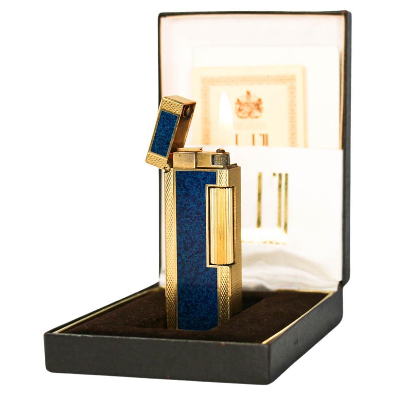 Vintage Stunning 1930's Art Deco Marathon Gold and Enamel Cigarette Case  Lighter For Sale at 1stDibs