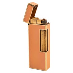 Vintage DUNHILL Rollagas Lighter Orange Lacquered 1979