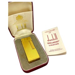 Vintage Dunhill "Rollagas" Lighter, Original Fitted Box, Booklet. Swiss, c1970's