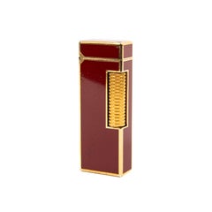 Vintage Dunhill Rollagas Lighter Red Lacquered 1970s