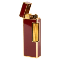 Vintage Dunhill Rollagas Lighter Red Lacquered 1970s