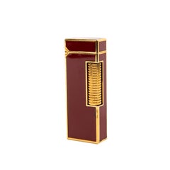 Vintage Dunhill Rollagas Lighter Red Lacquered 1980s