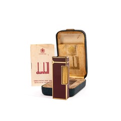 Vintage DUNHILL Rollagas Lighter Red Lacquered in Box 1978