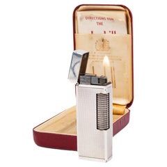 Vintage DUNHILL Rollagas Lighter Silver Plated in Box 1960s