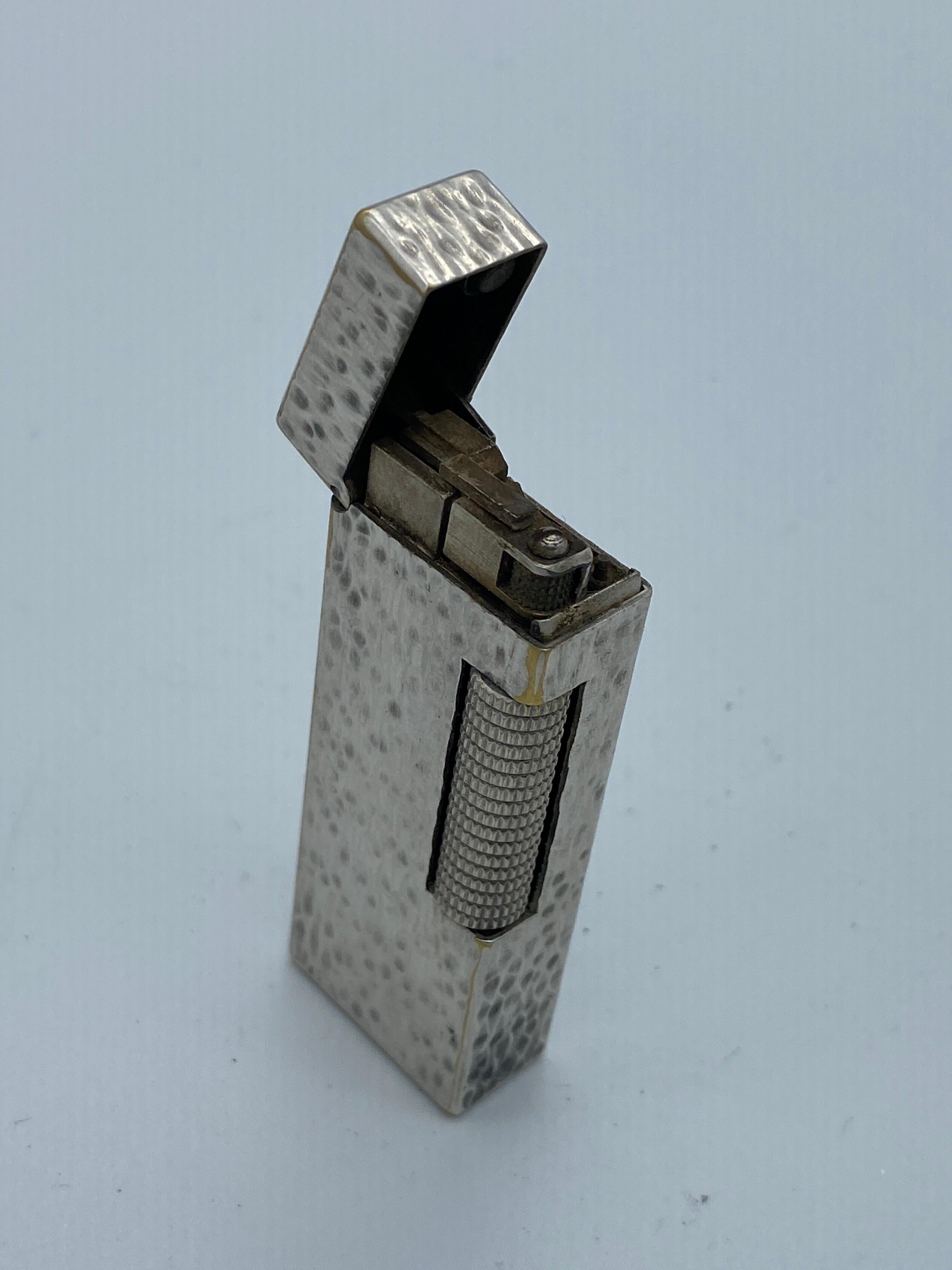 Vintage Dunhill Rollagas Silver Pocket Lighter For Sale at 1stDibs