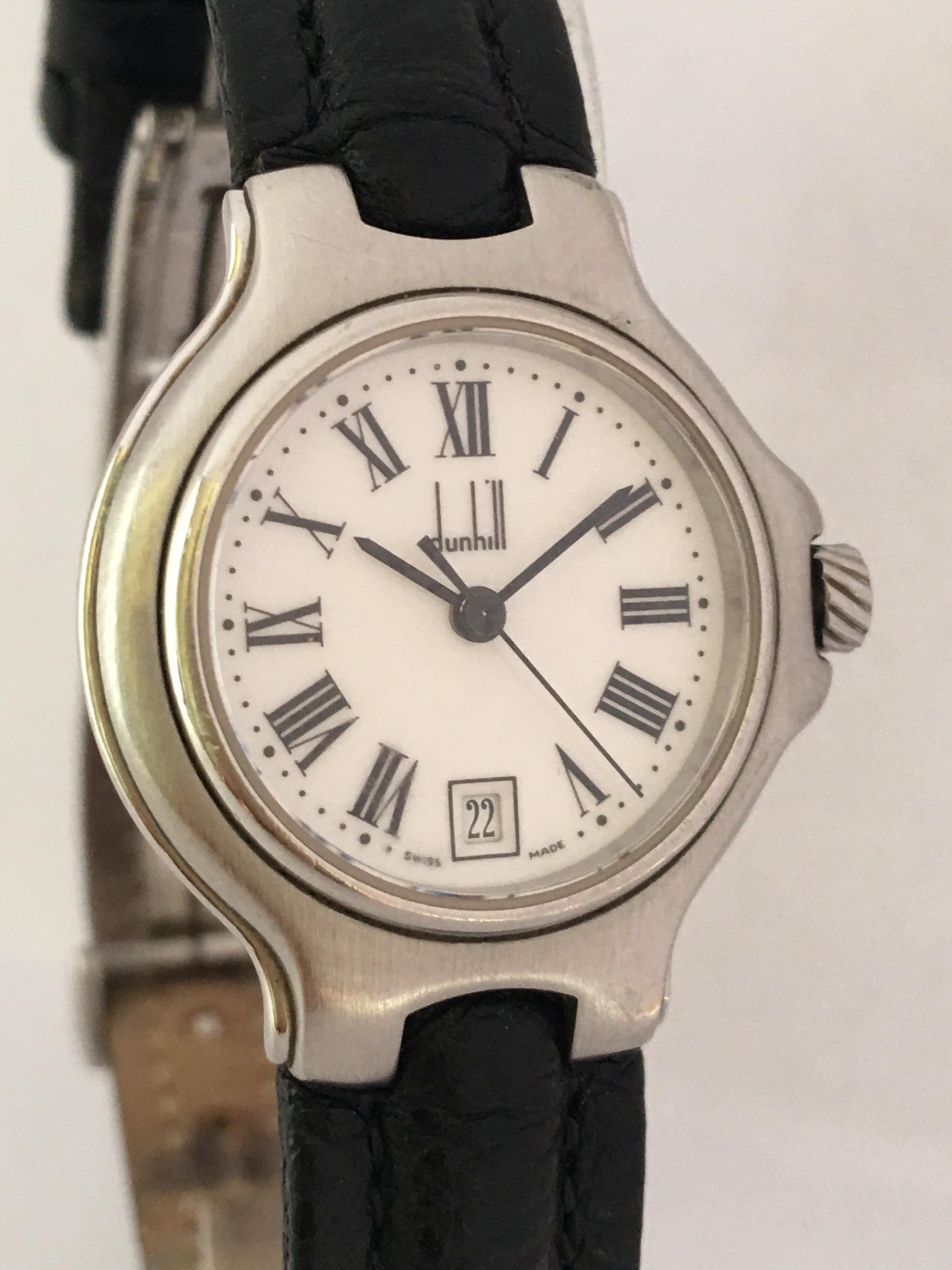 Women's Vintage Dunhill Stainless Steel Ladies Wristwatch For Sale