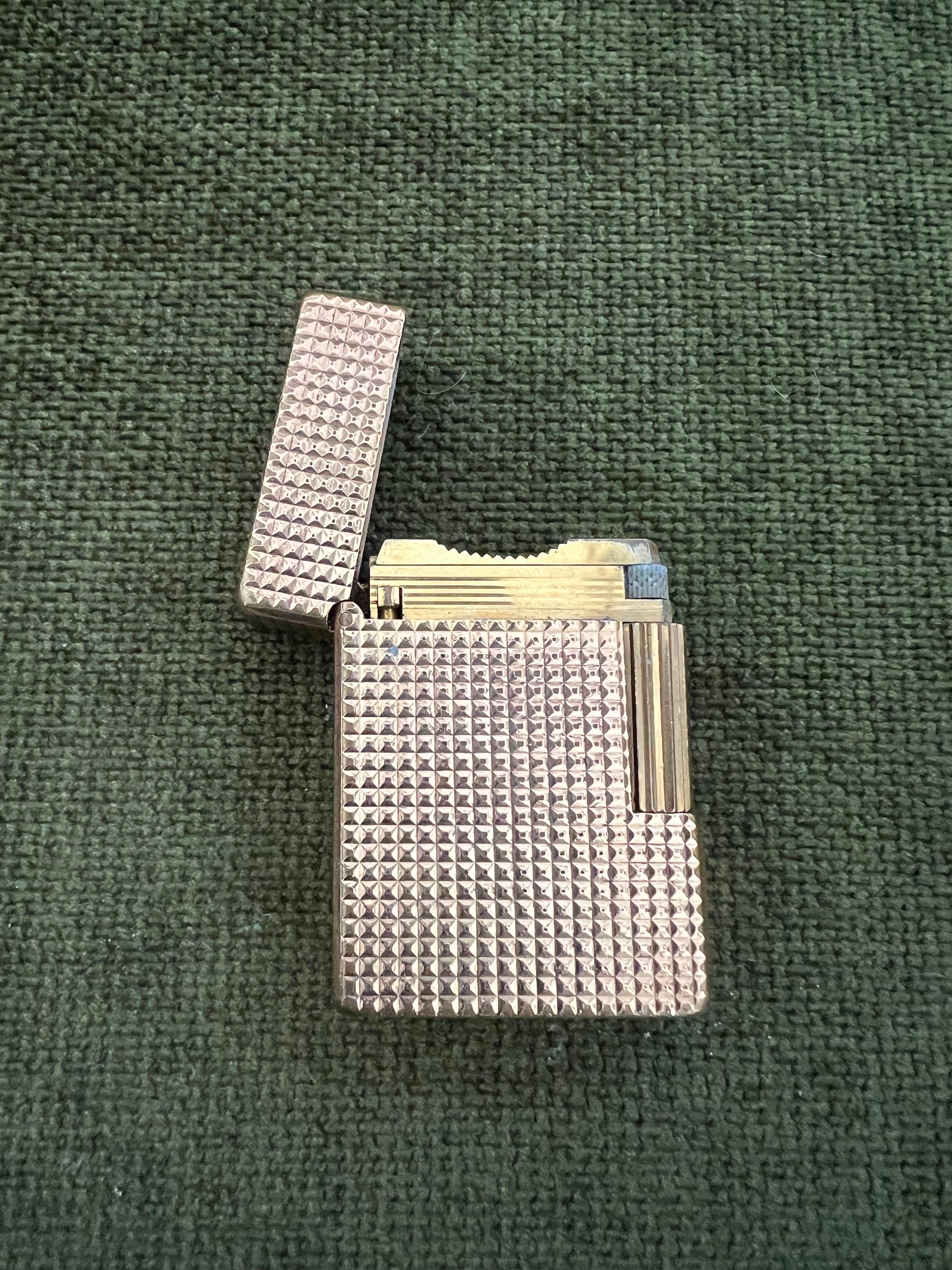 Vintage Dupont Lighter, British Heritage Cufflinks & Dior Neck Tie Gift Set For Sale 7