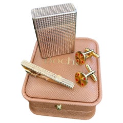 Vintage Dupont Lighter, British Heritage Cufflinks & Dior Neck Tie Gift Set