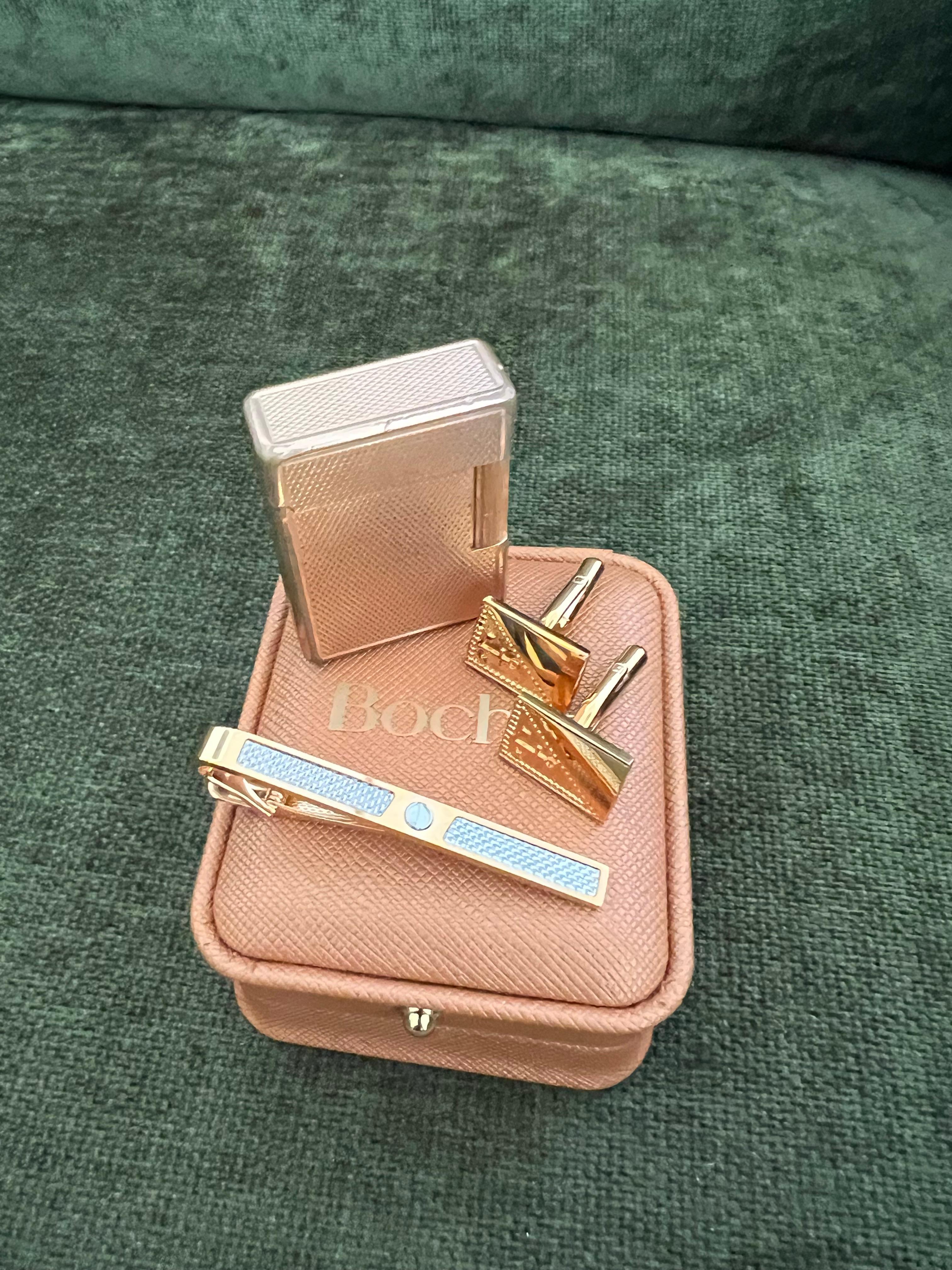 Vintage Dupont Lighter, British Heritage Cufflinks & Dunhill Neck Tie Gift Set 2