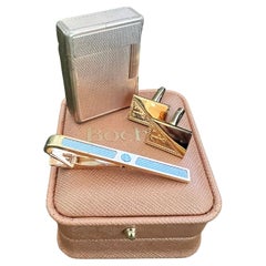 Vintage Dupont Lighter, British Heritage Cufflinks & Dunhill Neck Tie Gift Set
